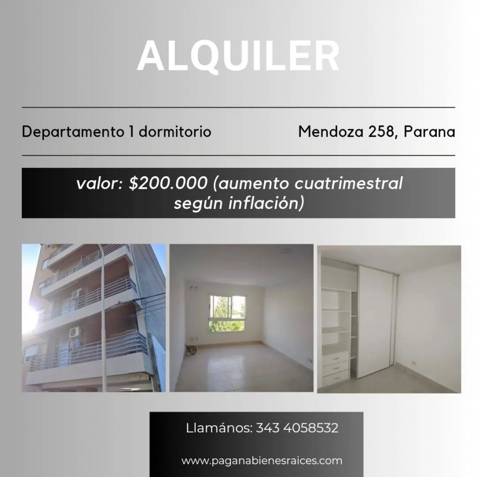 ALQUILER zona PARQUE!!!