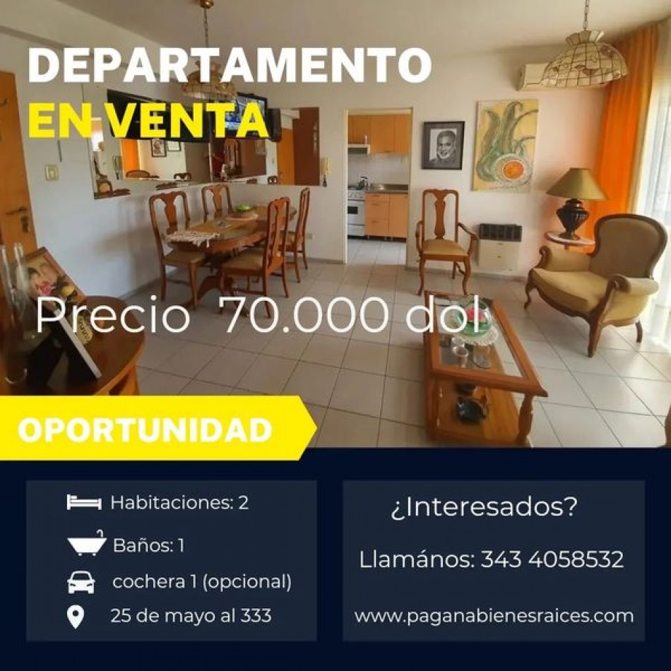 Departamento Centrico 2 dormitorios!!!